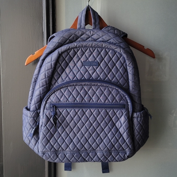 Vera Bradley Essential Backpack Moonlight Navy Purple Excellent Retail $189 main image 6